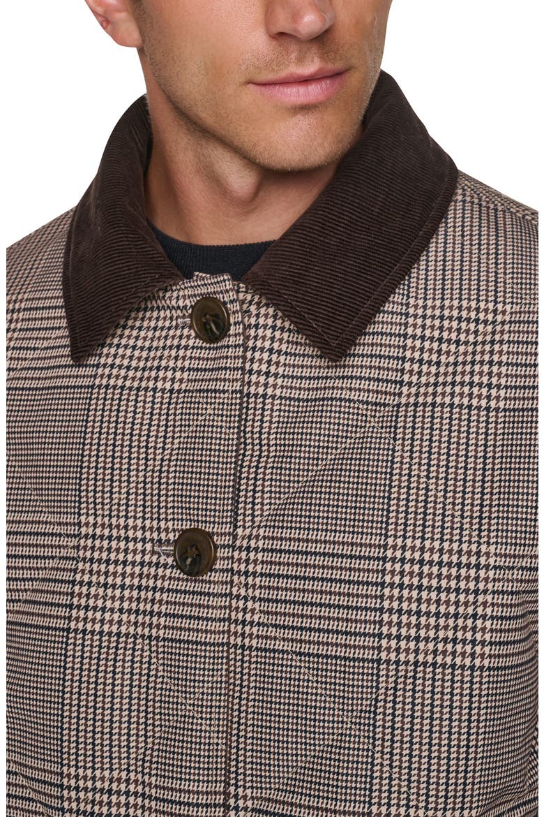 Oversized Diamond Quilt Reversible Jacket, Alternate, color, BROWN MULTI