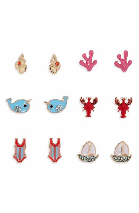 Leith 6-Pack Sea Life Assorted Stud Earrings
