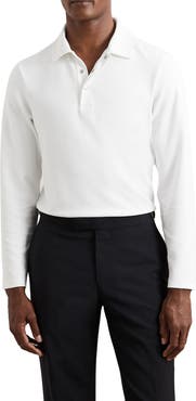 Reiss Tivolli Long Sleeve Waffle Polo