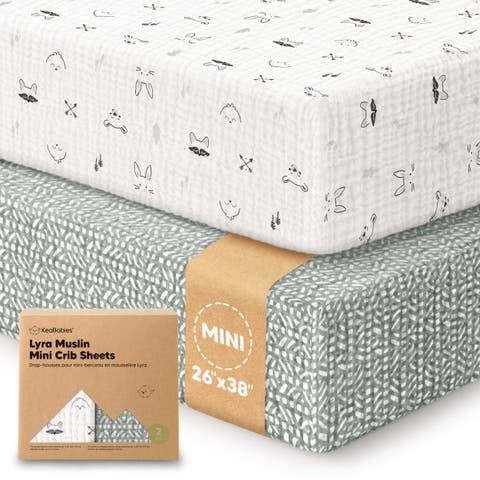 2-Pack Lyra Muslin Mini Crib Sheets