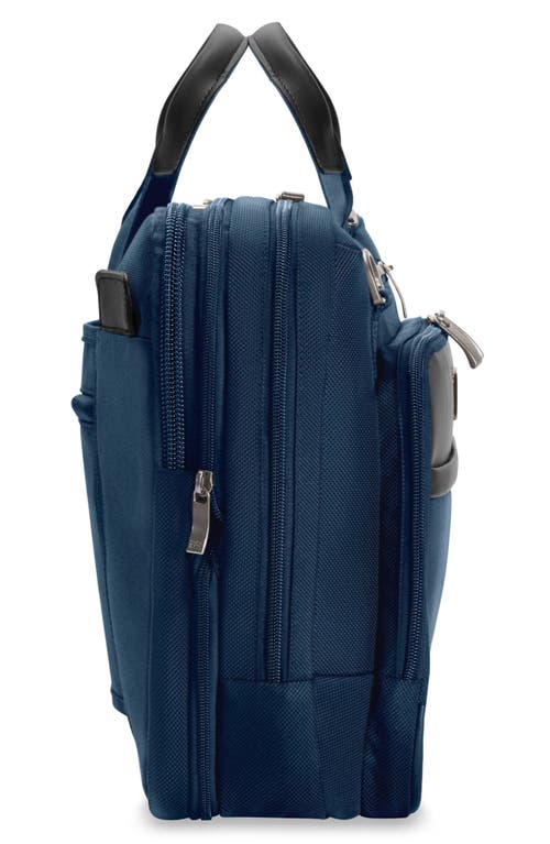 Briggs & Riley Work Medium Expandable Briefcase In Navy