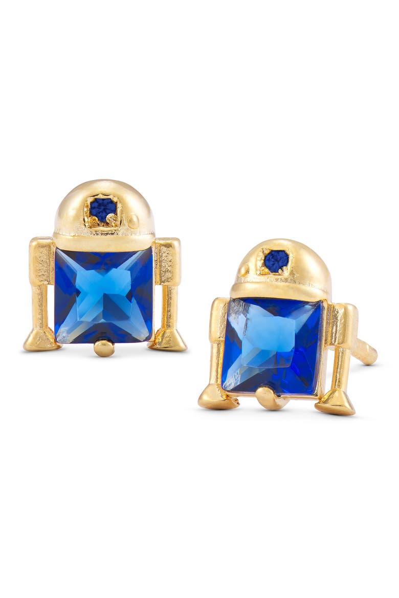 Star Wars R2D2 Stud Earrings, Main, color, GOLD