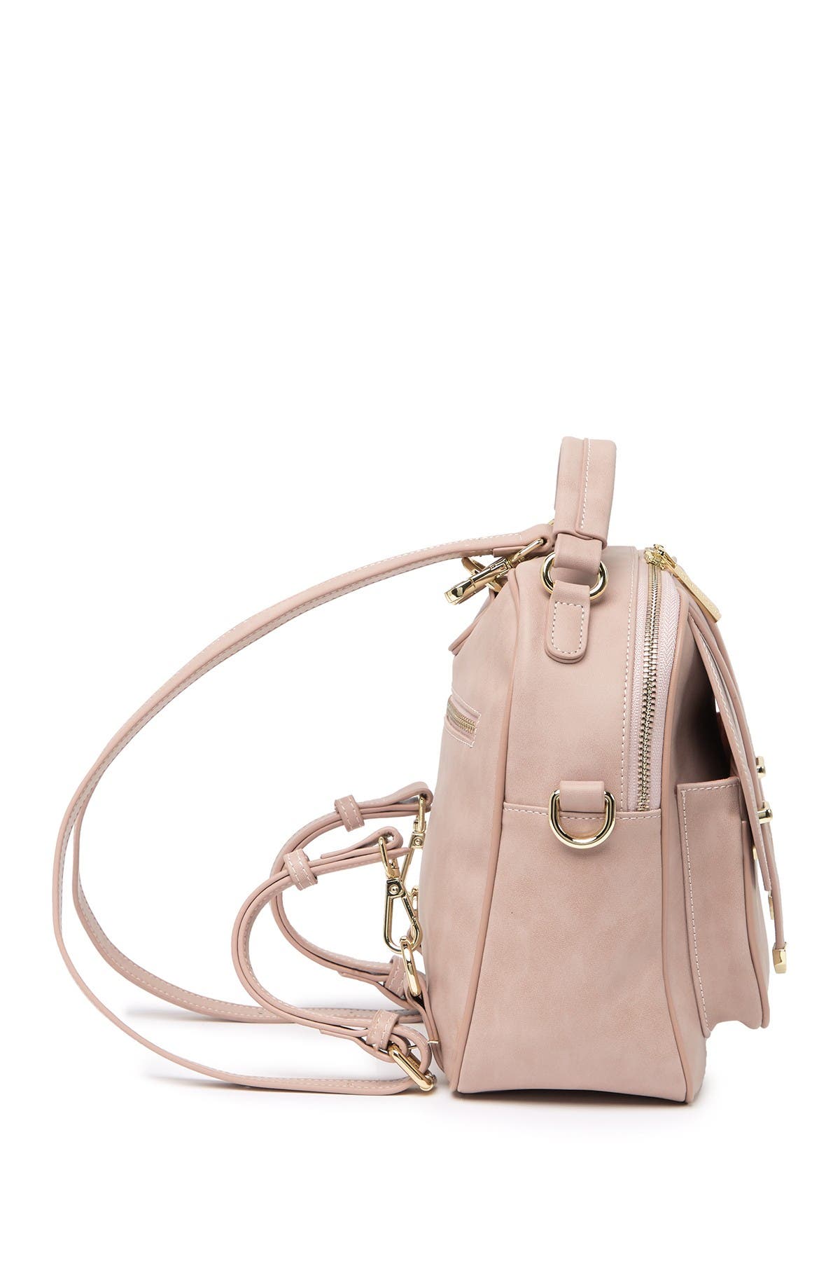 Camila Leather Backpack, Alternate, color, DUSTY PINK