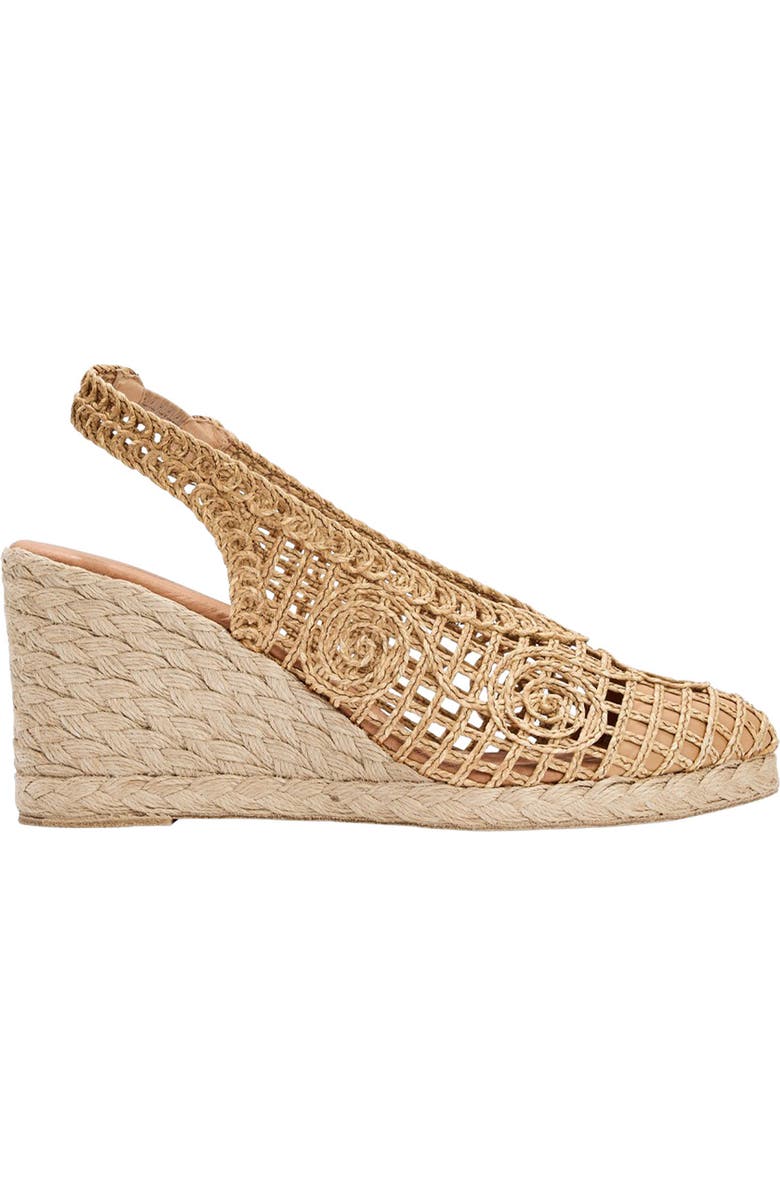 André Assous Pamala Slingback Wedge Pump, Alternate, color, Natural Raffia