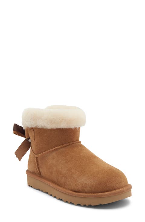 Mini Bailey Bow Faux Shearling Boot