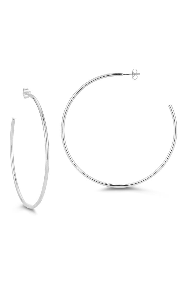 Hoop Earrings, Main, color, SILVER