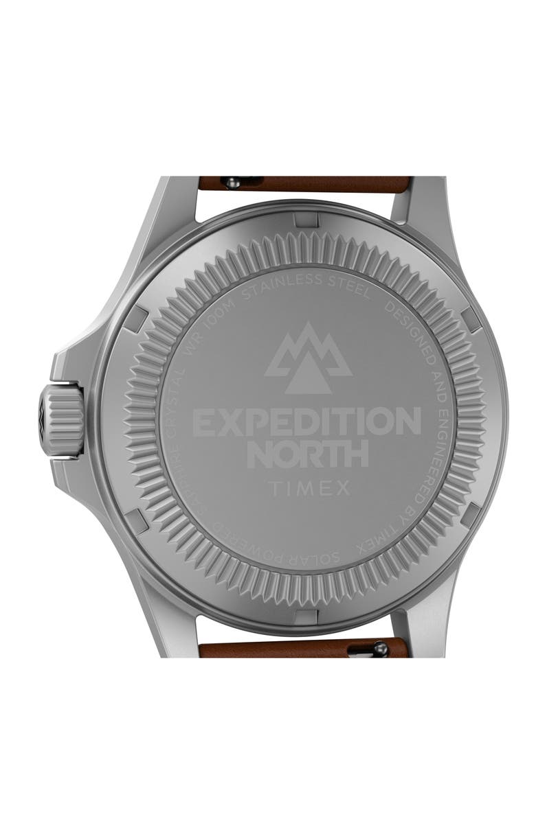 Timex<sup>®</sup> Expedition North Field Post Solar Leather Strap Watch, 41mm, Alternate, color, 