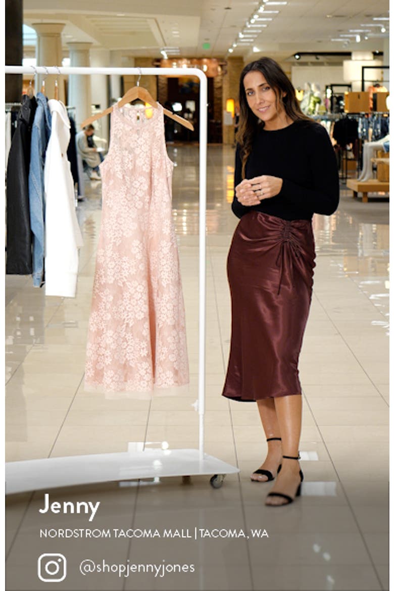 Halter Neck Lace Midi Dress video