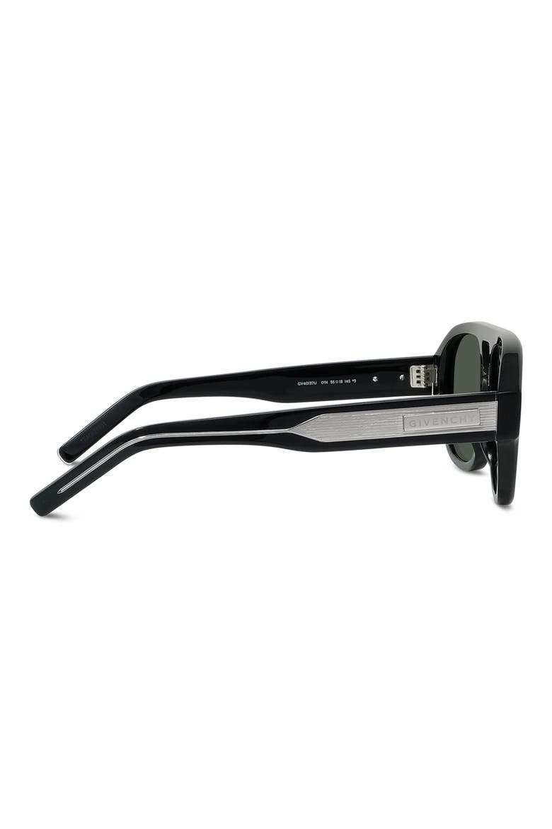 Day 55mm Gradient Pilot Sunglasses, Alternate, color, SHINY BLACK / GREEN