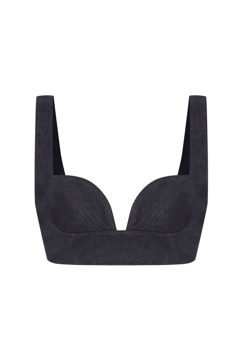 Dreams Denim Crop Top, Alternate, color, Blue