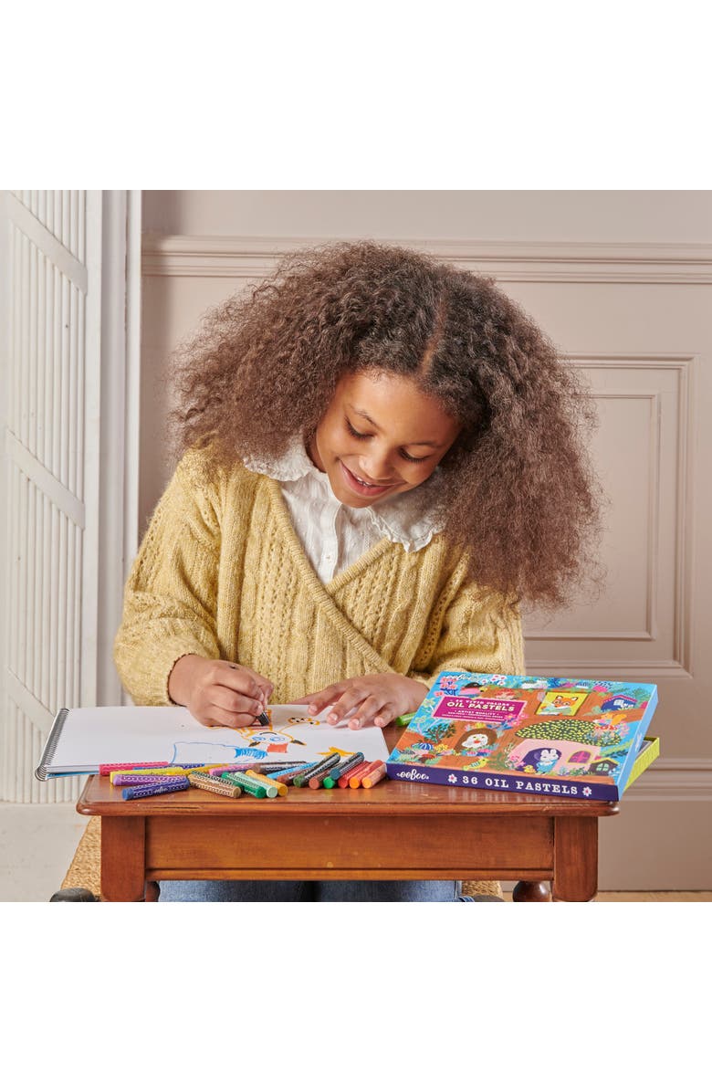 eeBoo Oil Pastels Yumi's Mushroom House, Alternate, color, 