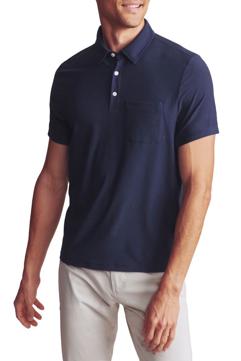 WFH Knit Polo, Main, color, NAVY HEATHER