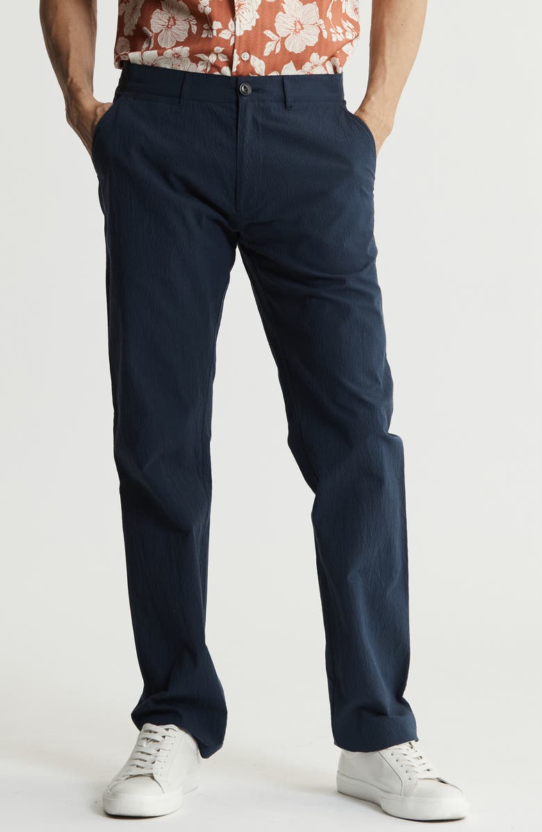JACHS Seersucker Chinos, Main, color, Navy