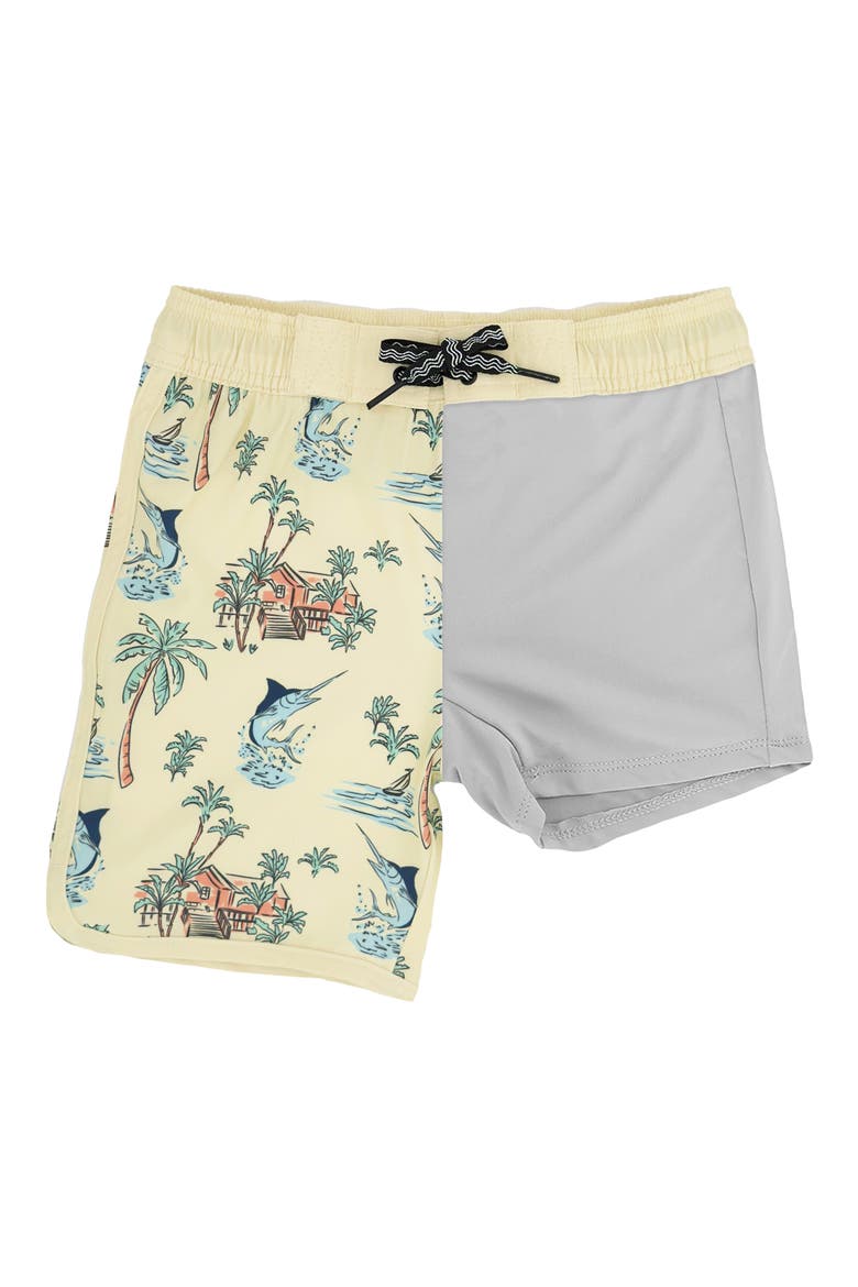 Kids' Sun Glow Board Shorts, Alternate, color, SUN GLOW