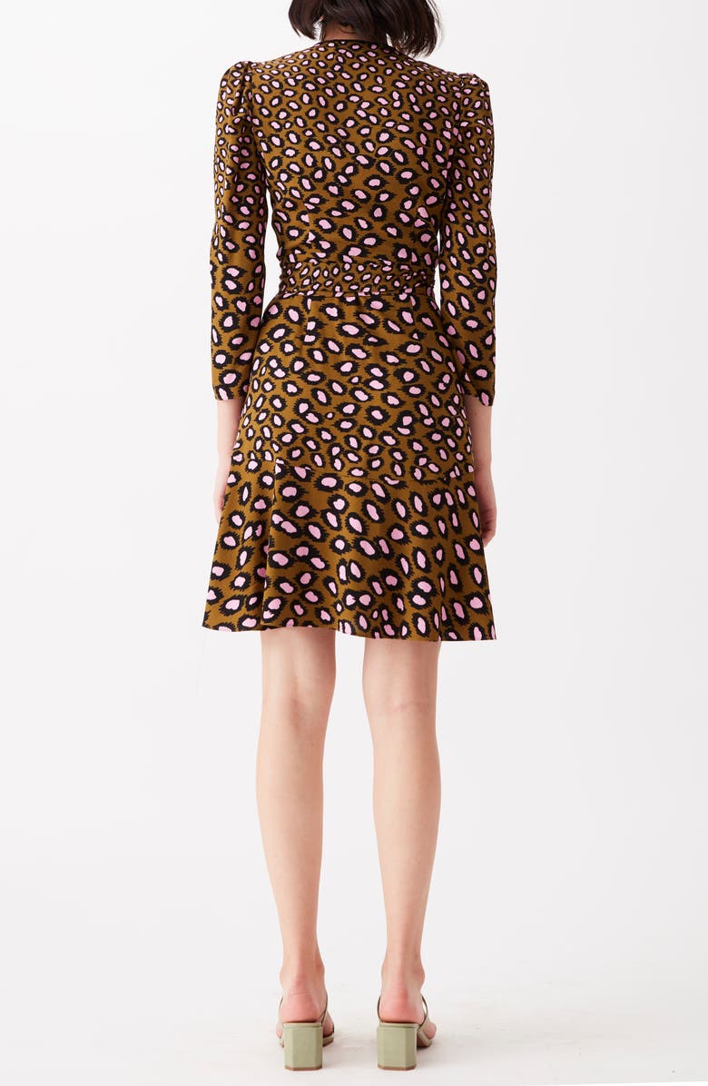 Diane von Furstenberg DVF Charlene Puff Sleeve Wrap Dress, Alternate, color, 