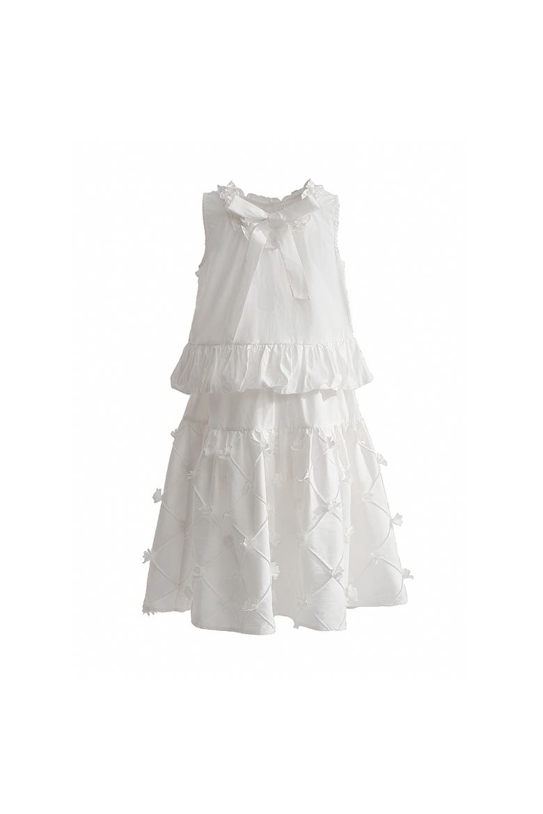 Fucienne Quilted Skirt Set, Alternate, color, White