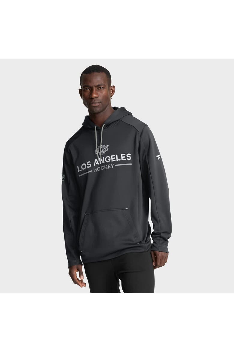 Men's Fanatics Black Los Angeles Kings Authentic Pro Rink Hoodie, Main, color, Black