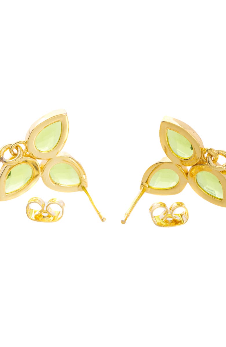 SAACHI Triple Gemstone Abstract Dangle Earrings, Alternate, color, Light Green