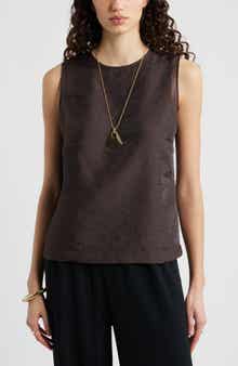 Sleeveless Organza Shell Top