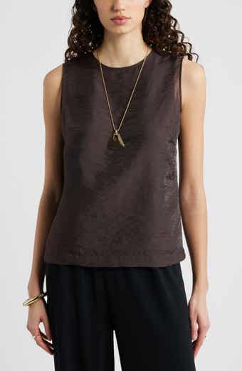 Sleeveless Organza Shell Top
