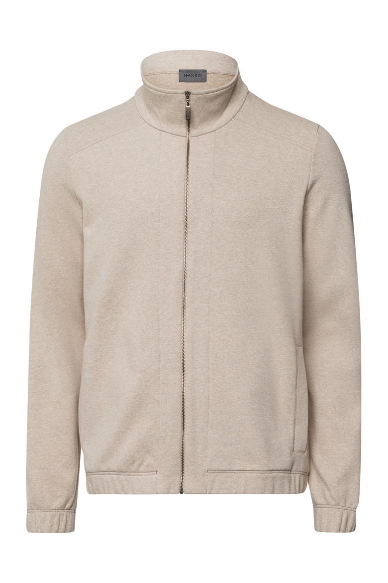 Cozy Living  Organic Cotton Zip-Up Jacket, Main, color, Camel Melange