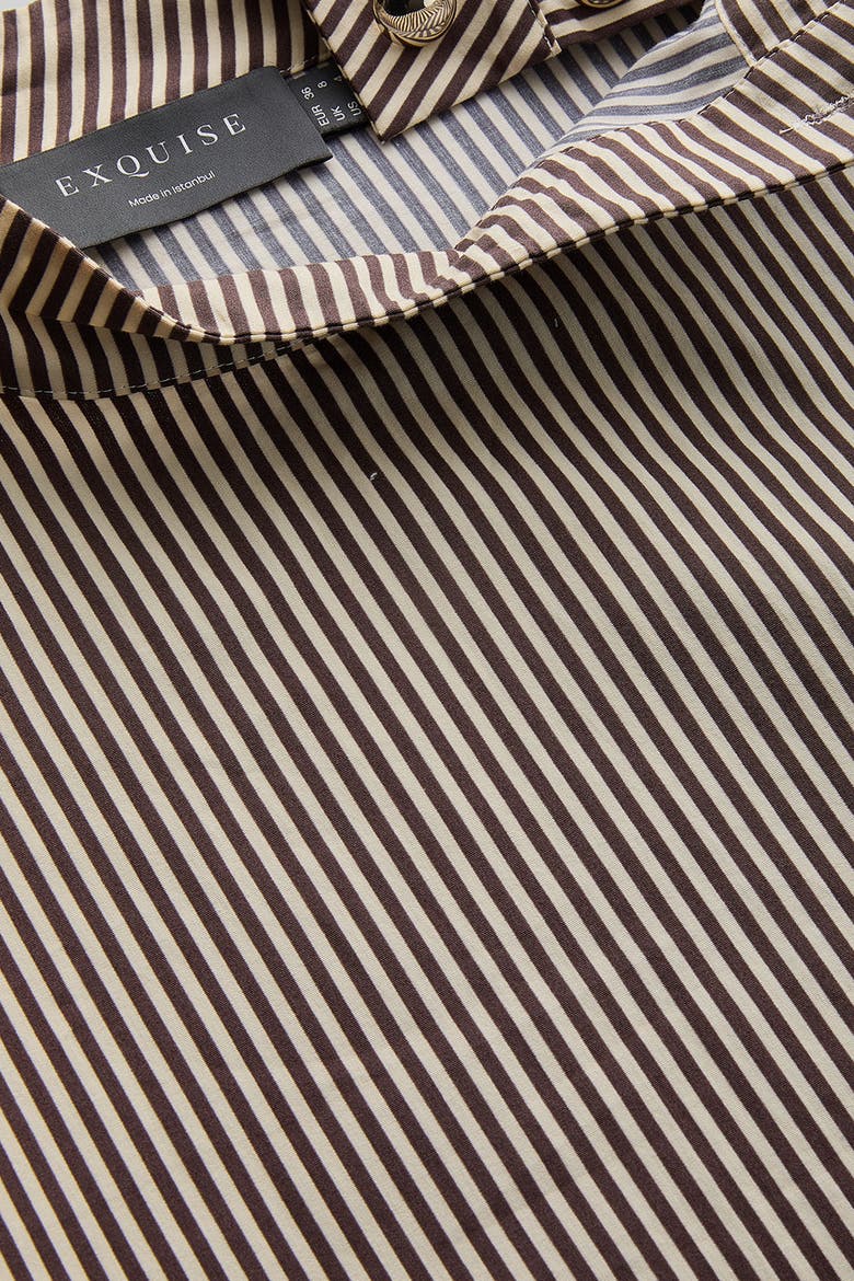 Indigo Cotton Blouse, Alternate, color, BROWN-BONE