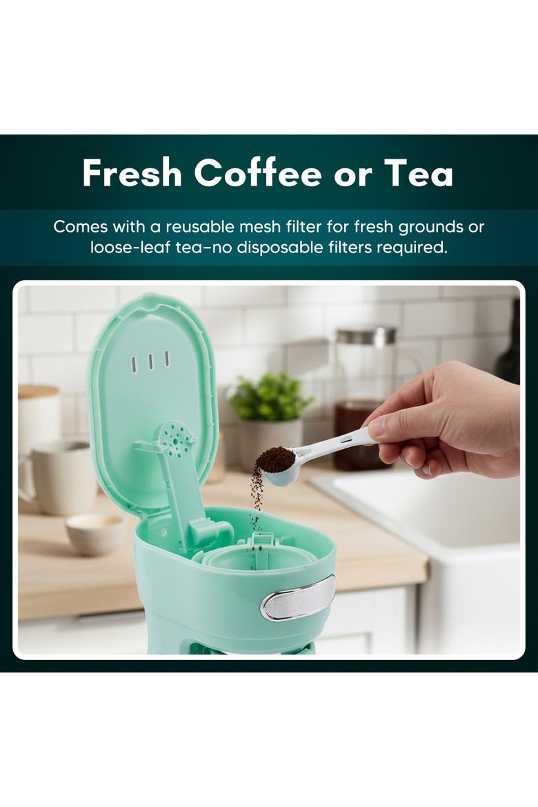 Personal Single-Serve Coffee Maker, Alternate, color, Green