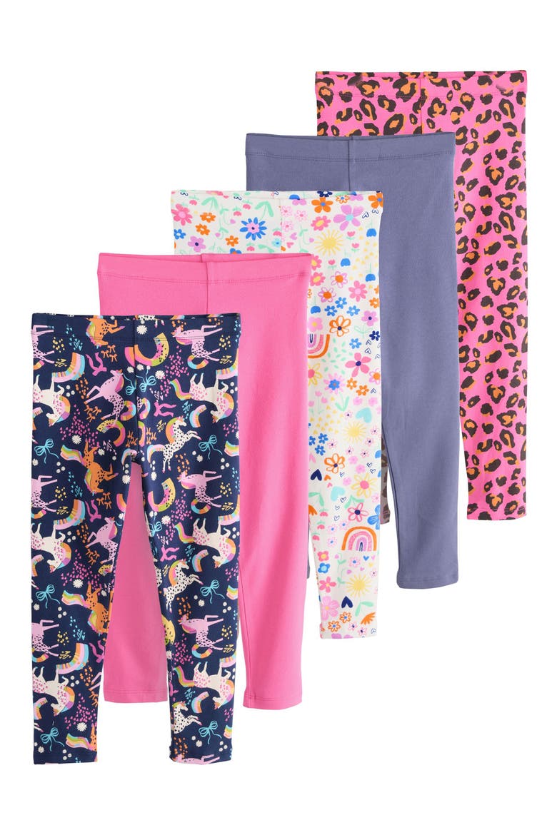 Kids' Assorted 5-Pack Leggings, Main, color, PURPLE