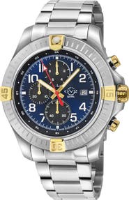 GV2 T38 Stainless Steel Automatic Movement Bracelet Watch, 45mm
