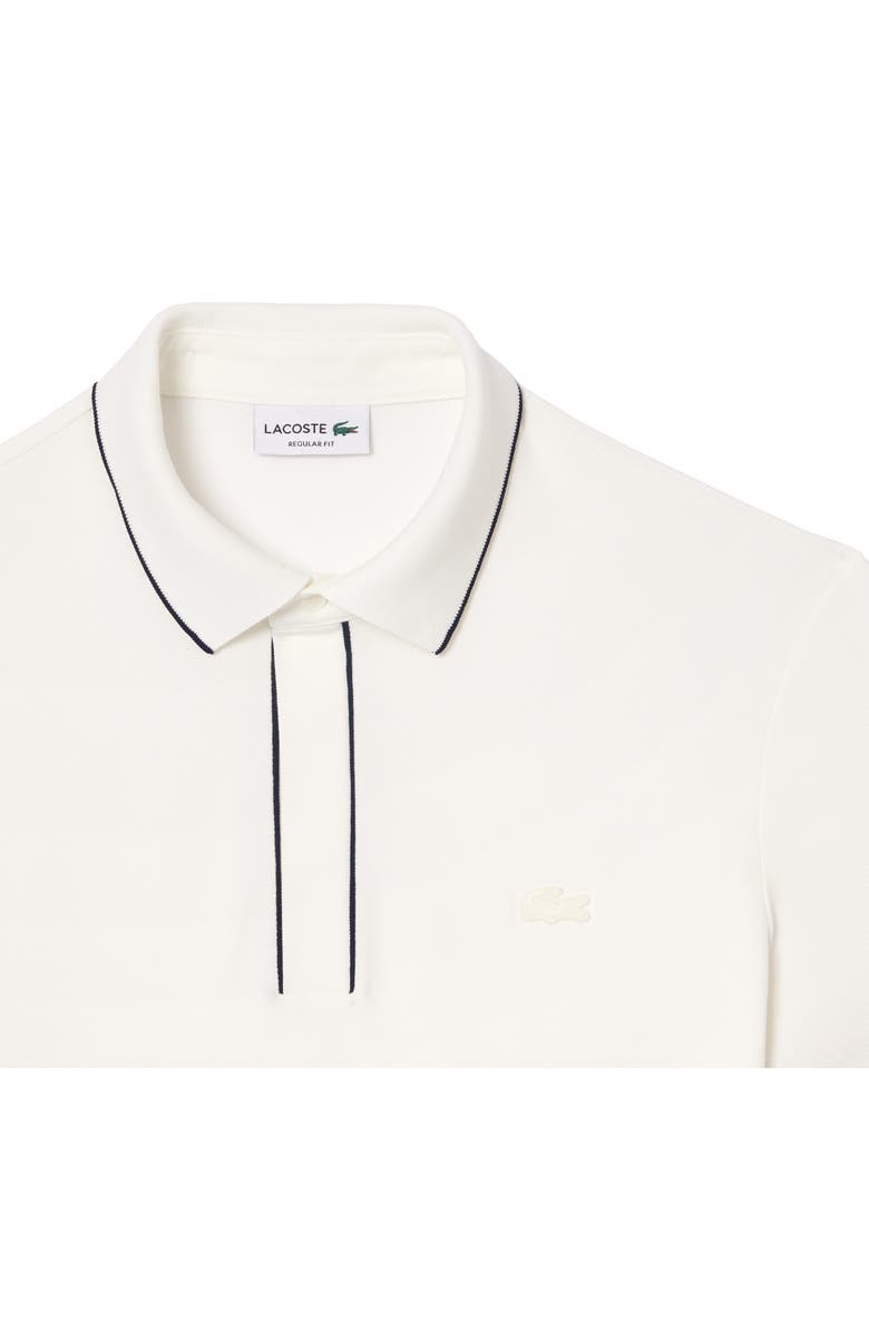 Lacoste Regular Fit Tipped Piqué Polo, Alternate, color, Flour