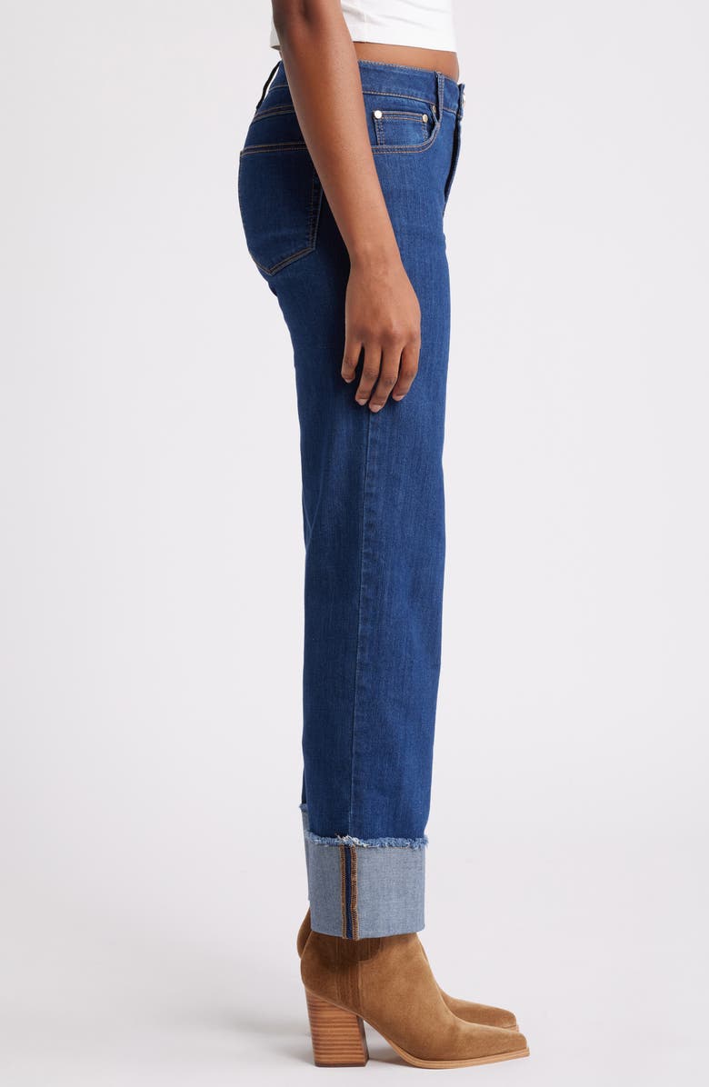 1822 Denim High Waist Cuff Straight Leg Jeans, Alternate, color,