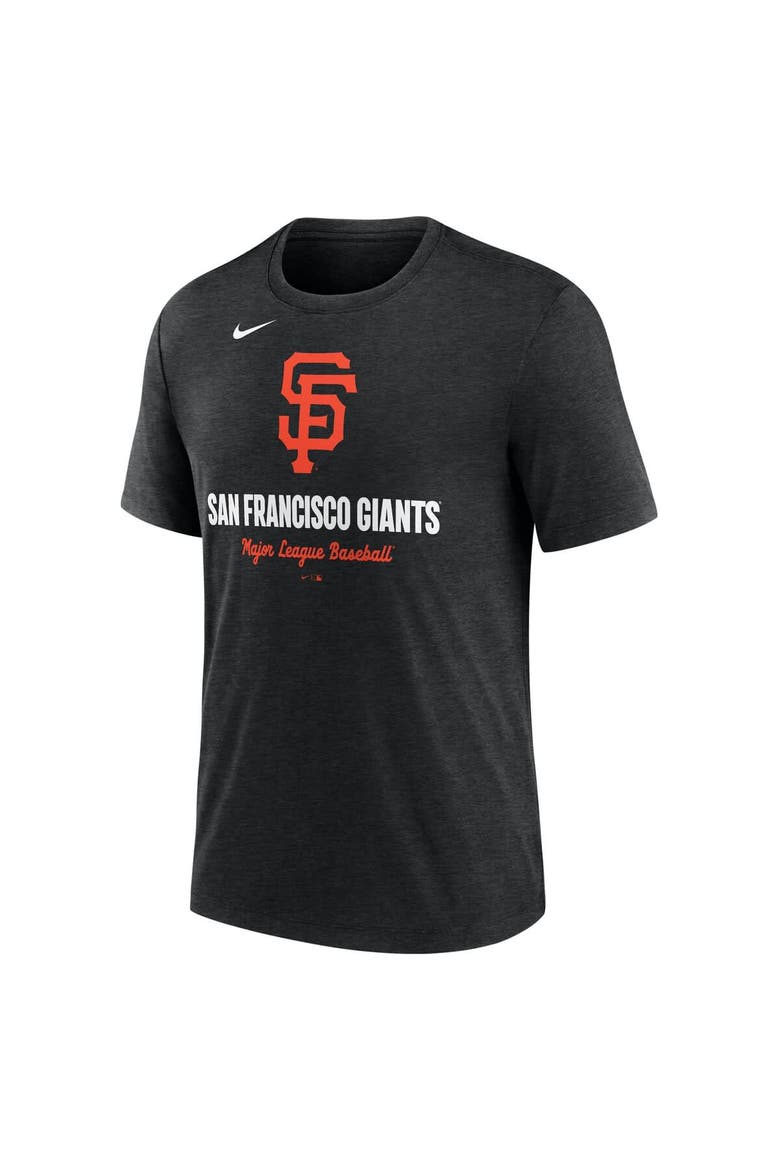 Men's Nike Heather Black San Francisco Giants Logo Tri-Blend T-Shirt, Alternate, color, Heather Black