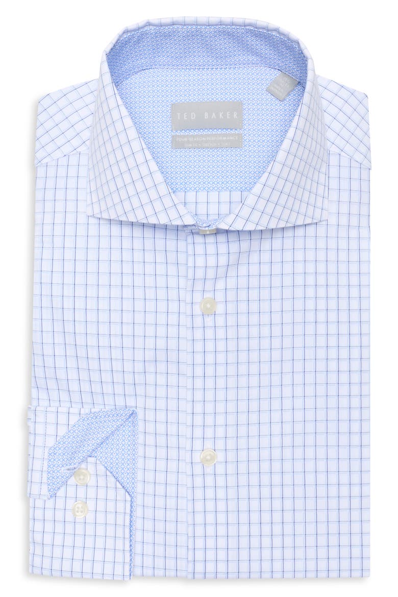 Slim Fit Four-Season Performance Dress Shirt, Alternate, color, WATER