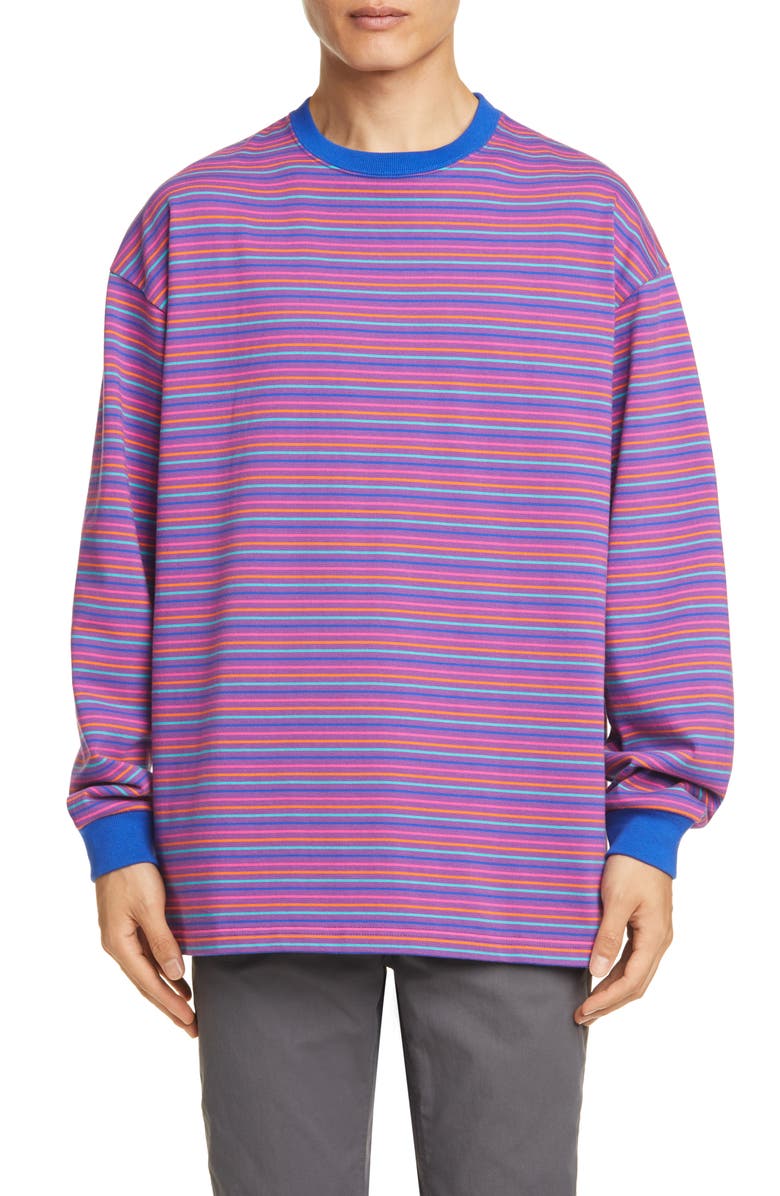 BEAMS High Gauge Stripe Sweater T-Shirt, Alternate, color, 