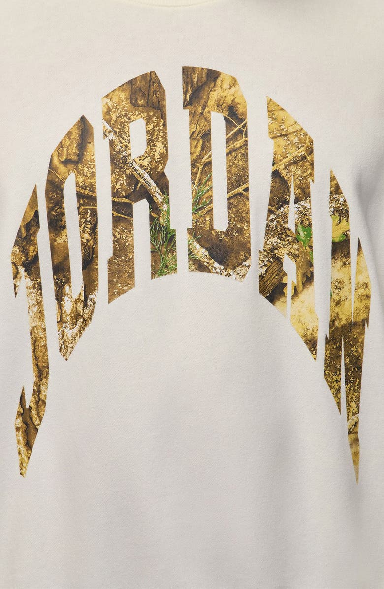 Jordan x Realtree Oversize Graphic Crewneck Sweatshirt, Alternate, color, Sail/ Black
