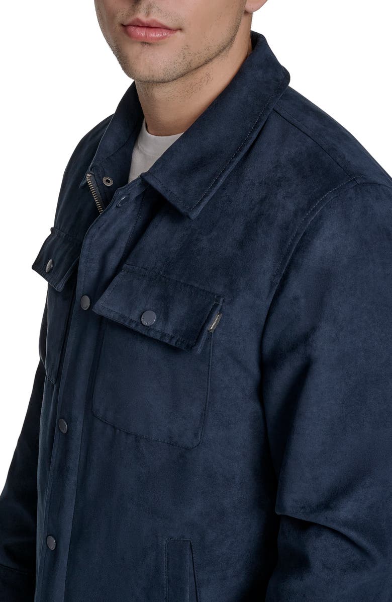 Dockers<sup>®</sup> Faux Suede Shirt Jacket, Alternate, color, Navy