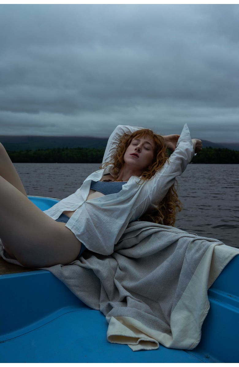 Evangeline Combed Cotton Dot Throws, Alternate, color, Dots Fog