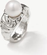 Classicharms Nora Freshwater Pearl Molten Statement Ring