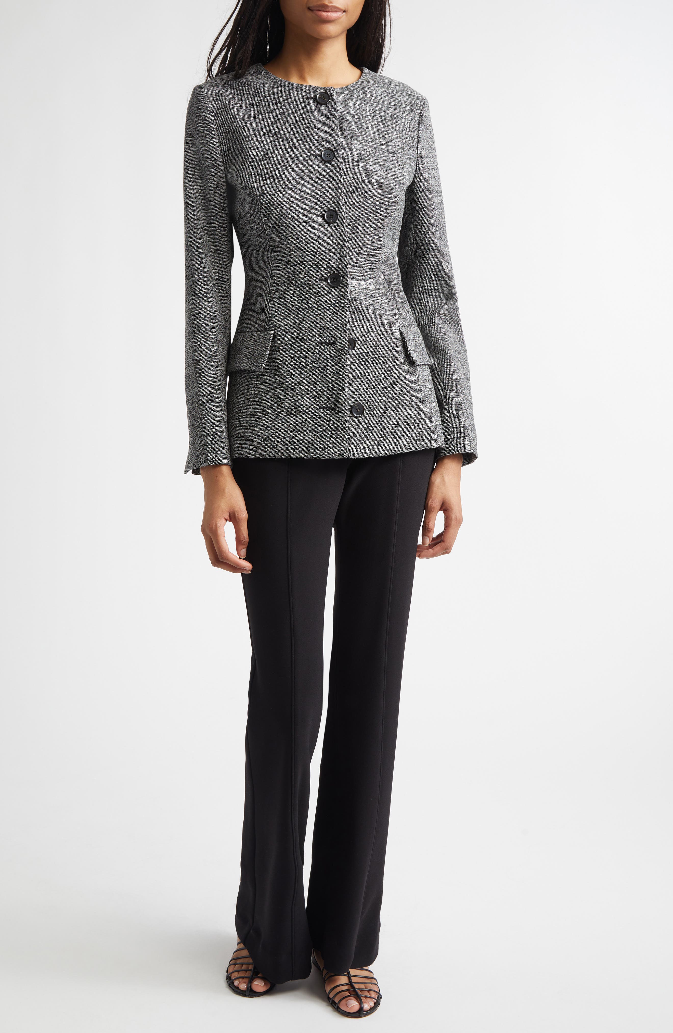 Annemarie Stretch Wool Melange Jacket - image 2