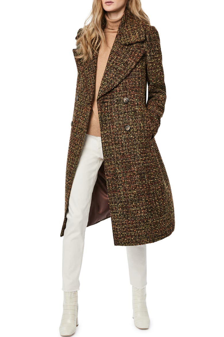 Longline Tweed Coat, Alternate, color, MULTI