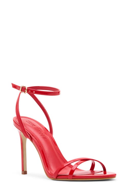 Steve Madden Ankle Strap Stiletto Sandal In Red