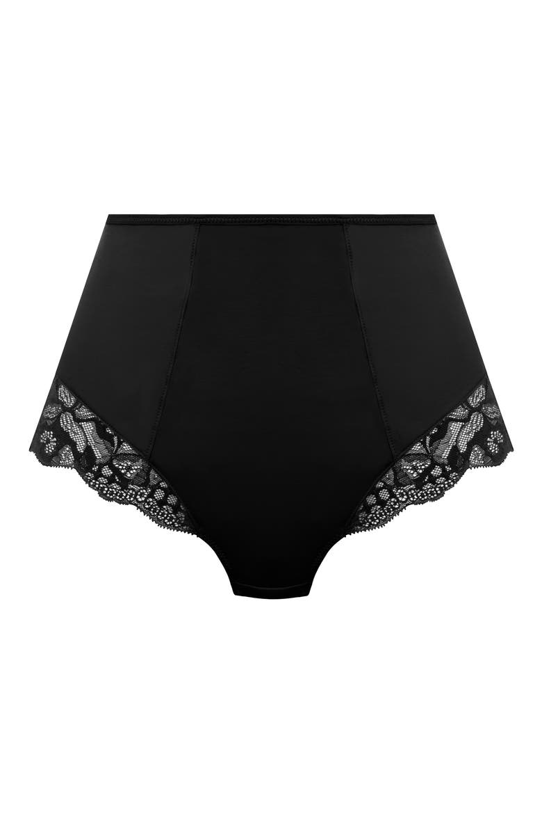 Reflect High Waist Briefs, Alternate, color, BLACK