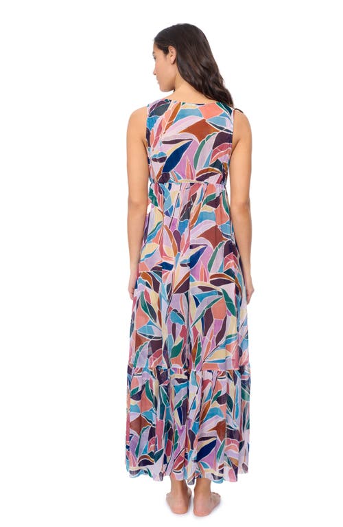 Profile By Gottex Aura V Neck Maxi Mesh Dress In Multi