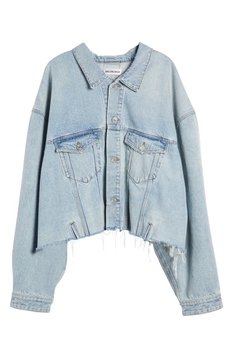 Balenciaga Women's Deconstructed Denim Jacket, Main, color, 