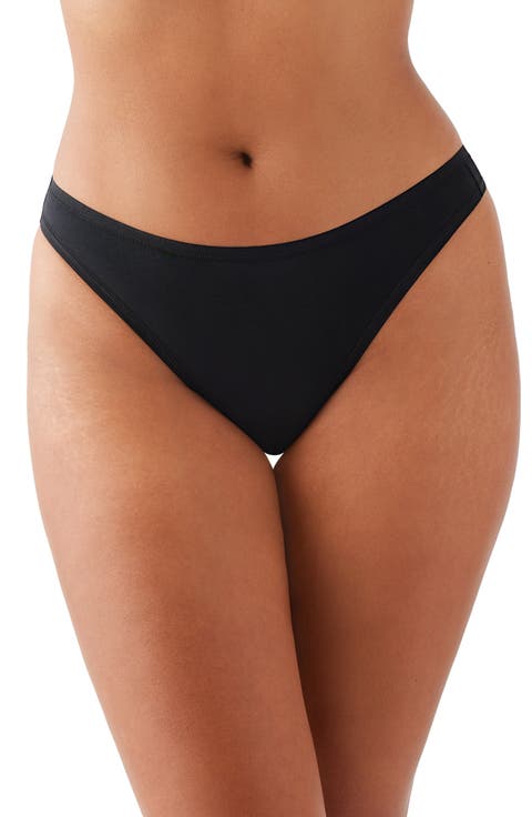 Understated Stretch Cotton Thong