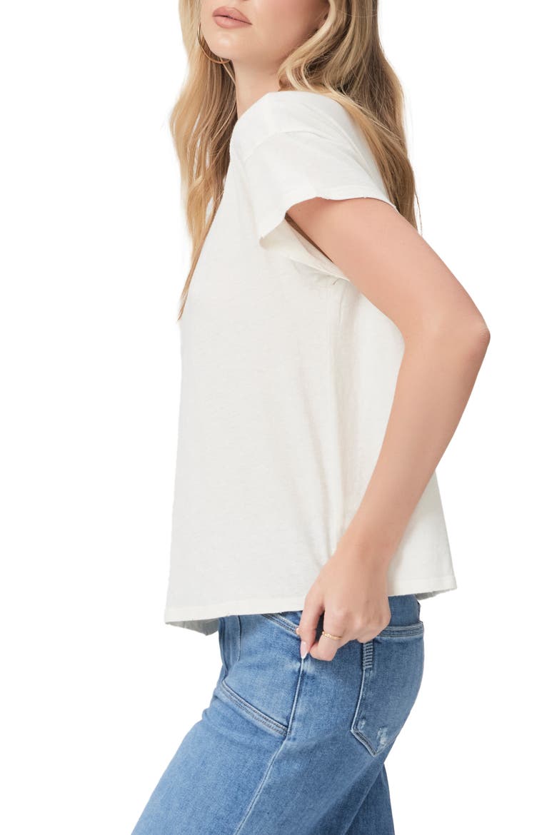 Ren Cotton & Linen Crewneck T-Shirt, Alternate, color, OFFWHITE