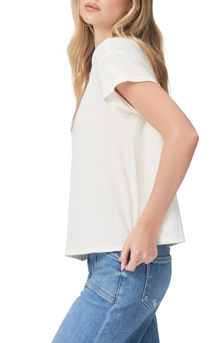 PAIGE Ren Cotton & Linen Crewneck T-Shirt, Alternate, color, 
