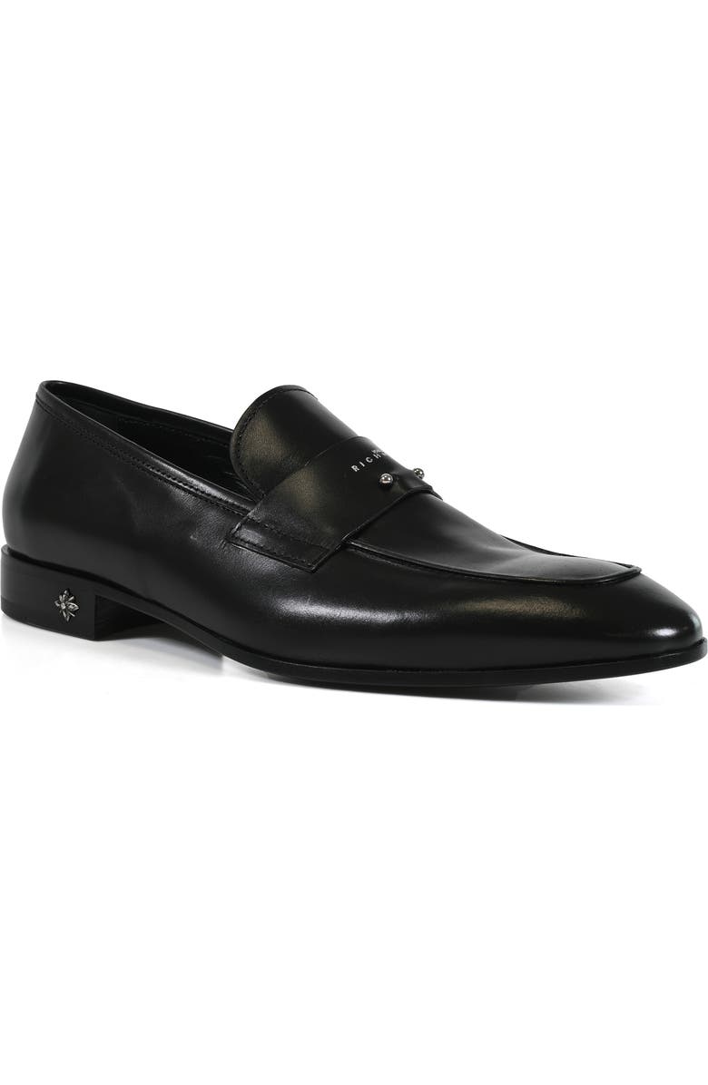 JOHN RICHMOND Logo Embossed Loafer, Main, color, Black