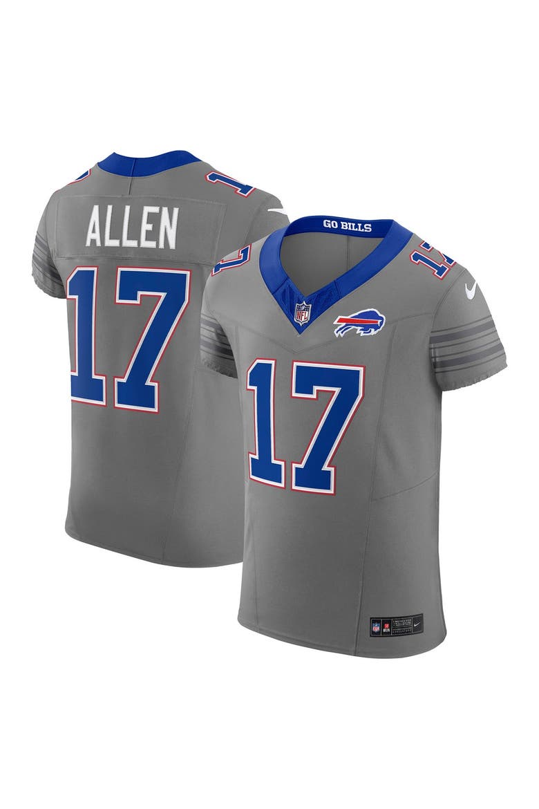 Men's Nike Josh Allen Gray Buffalo Bills Nickel City Vapor F.U.S.E. Elite Jersey, Main, color, Gray