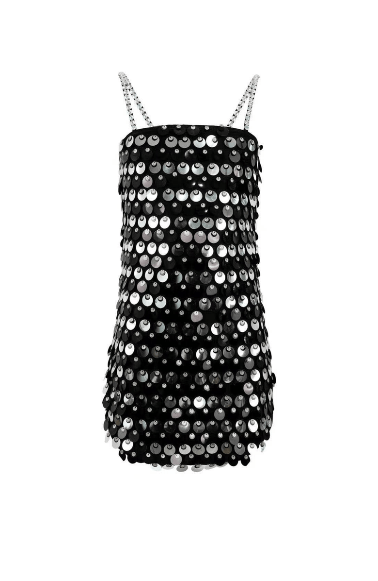 Lola + The Boys Elphaba Sequin Dress, Main, color, Black